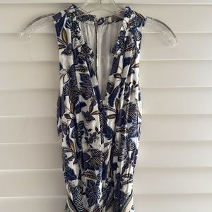 NWT Loft Spring Easter Jumpsuit Floral Stripe S